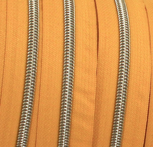 Reißverschluss endlos, metallisiert senf/messing-antik (1m)